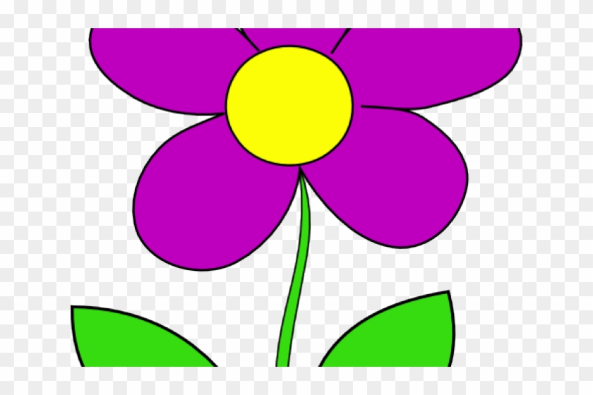Purple Flower Clipart Tiny Flower - Cartoon Pictures Of Flowers #989542