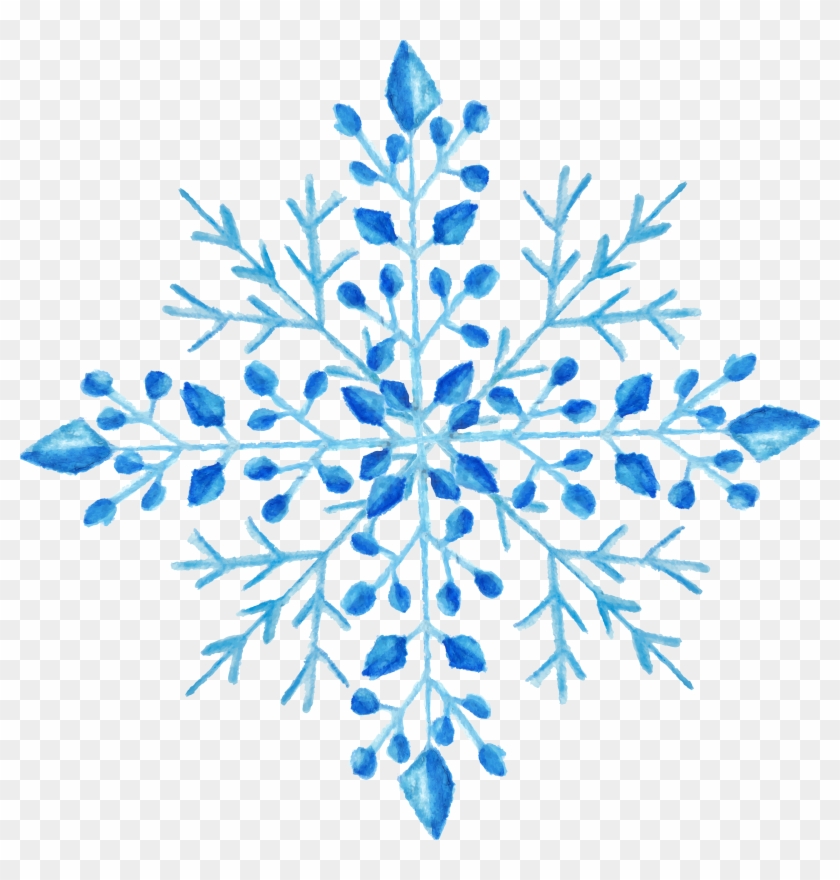 Snowflake Watercolor Painting - Watercolor Snowflake Png #989591