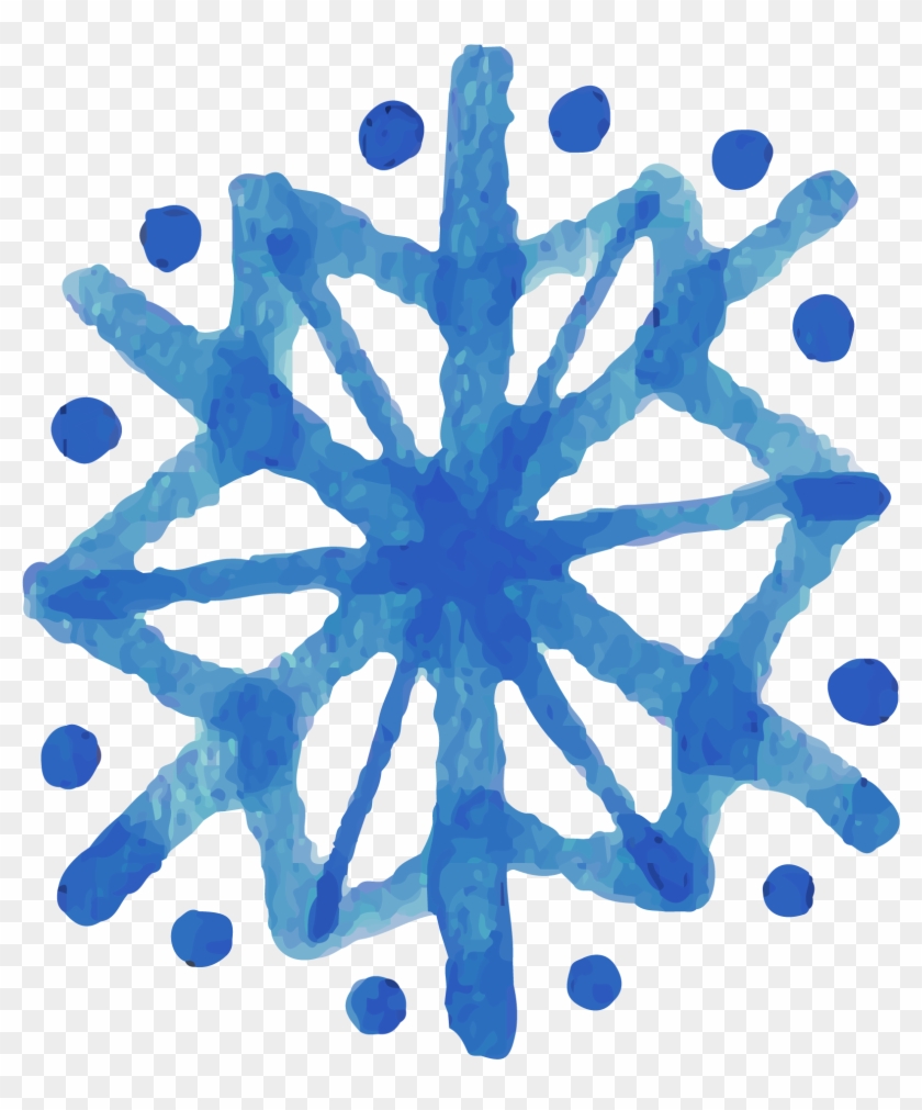 Snowflake Watercolor Painting Illustration - Illustration #989593
