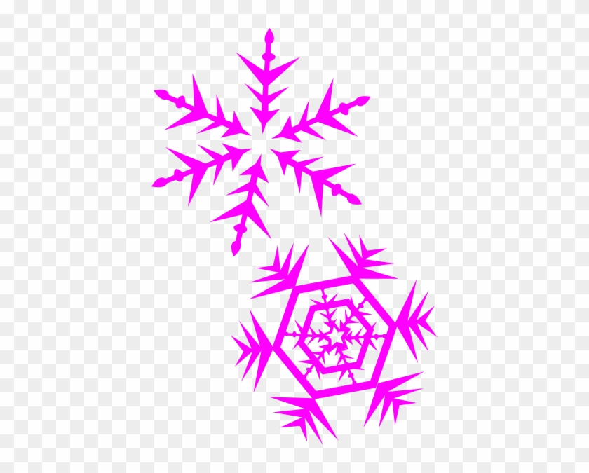 Pink Snow Clip Art At Clker - Blue Snowflake #989636