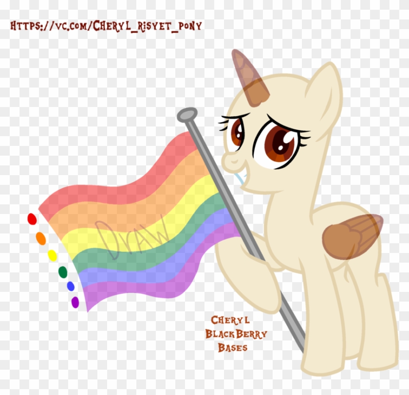 Cherylblackberrychan Pony Holds The Flag By Cherylblackberrychan - Flag Of The United States #989894