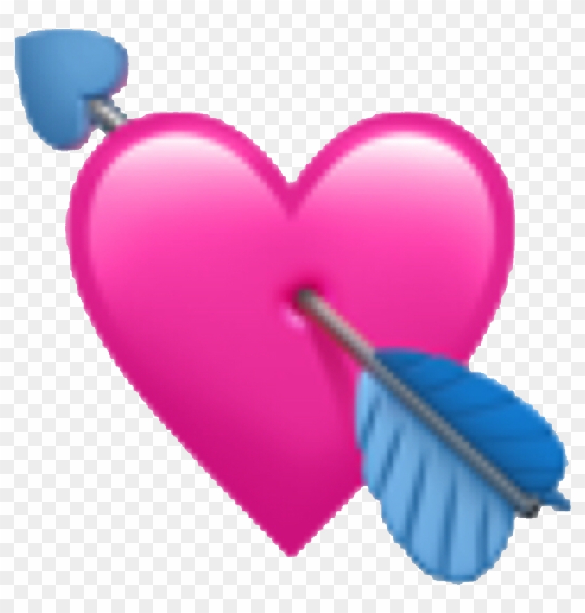 Heart Hearts Emoji Emojis Emojisticker Emojiheart Pink - Heart With Arrow Emoji #989909
