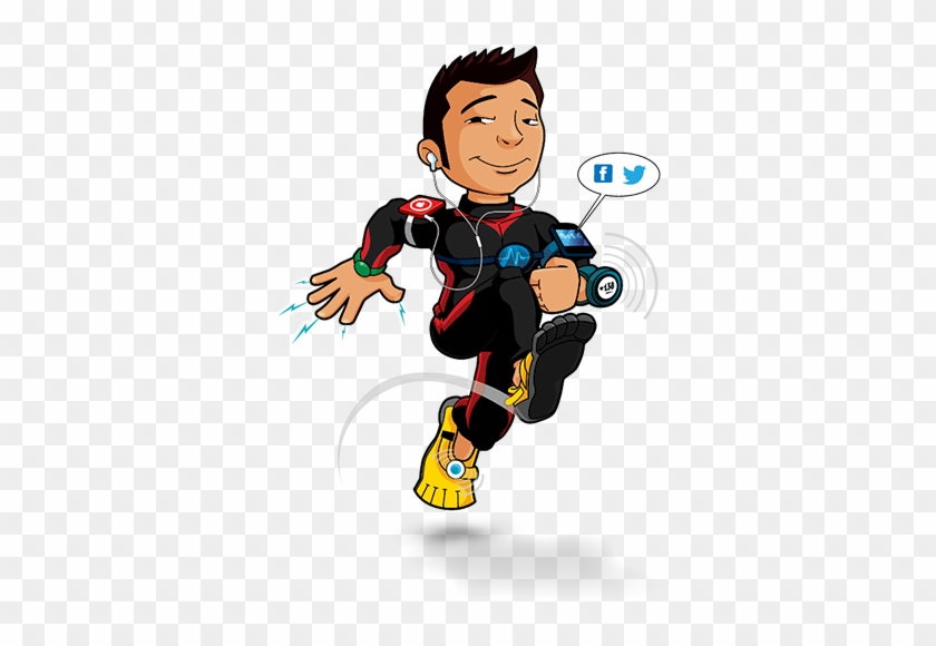Tech Savvy Runner - Cartoon #989918