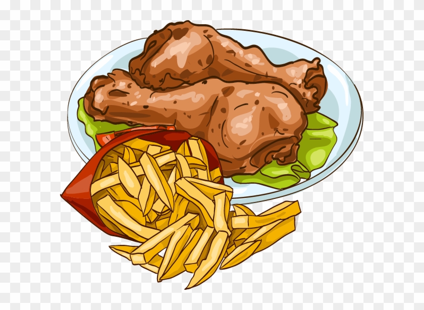 French Fries Fried Chicken Frying - Food And Price In Restaurant #989924