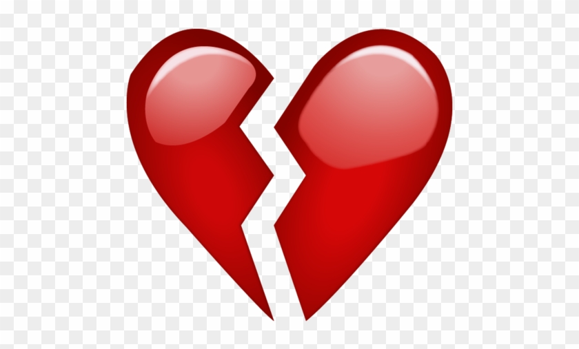 Broken Red Heart Emoji - Emoji Broken Heart Png #989938