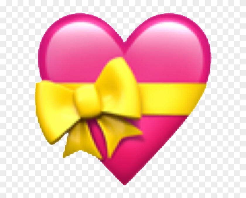Ios Emoji✨ Emoji Iphone Ios Heart Hearts Spin Edit - Heart With Ribbon Emoji #989941