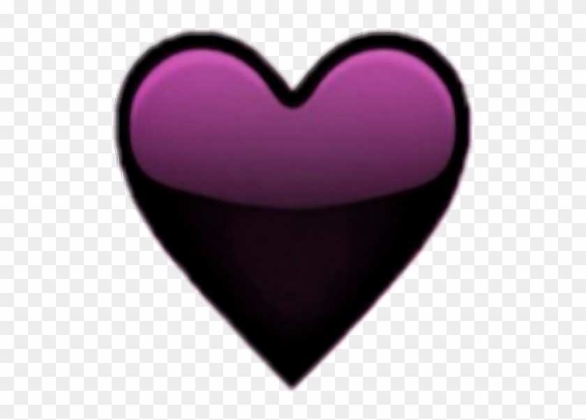 Heart Black Purple Tumblr Cool Emoji Sticker - Sticker #989952