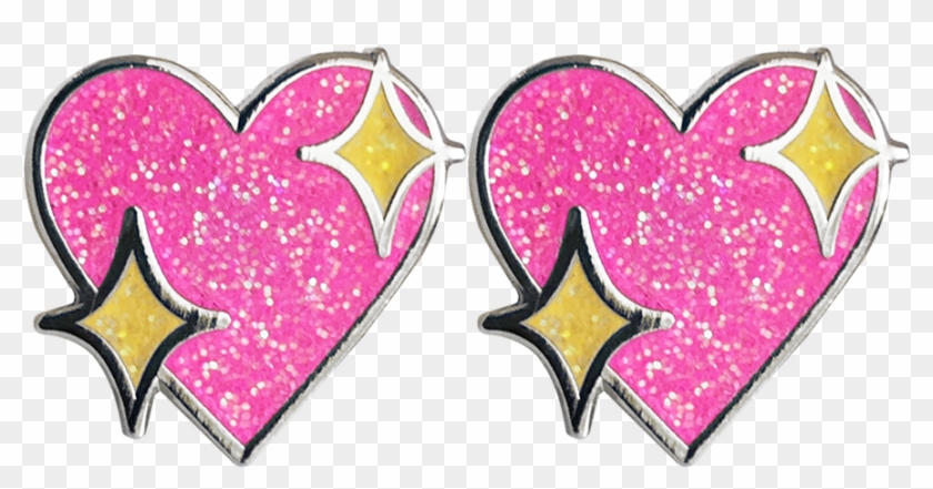 Sparkle Heart Emoji Earrings - Emoji #989967