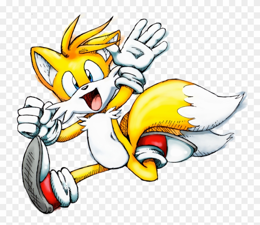 Sonic & Knuckles Tails Mammal Yellow Vertebrate Cartoon - Miles Tails Prower Deviantart #989971
