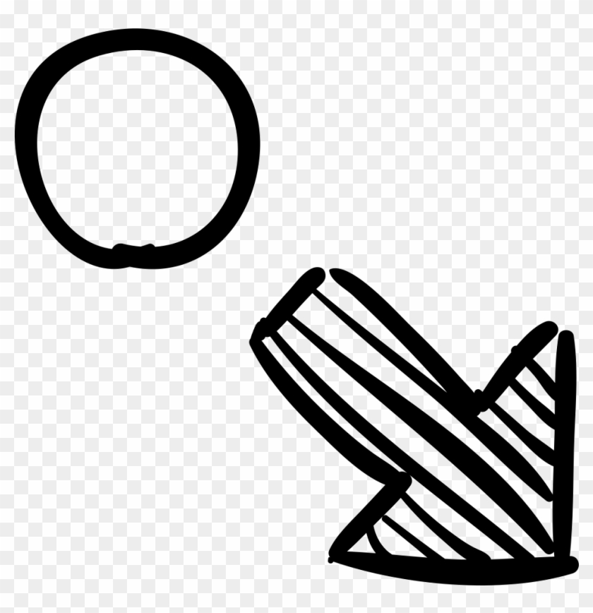 Circle And Right Down Arrow Sketch Comments - Circle Sketch Png #989999