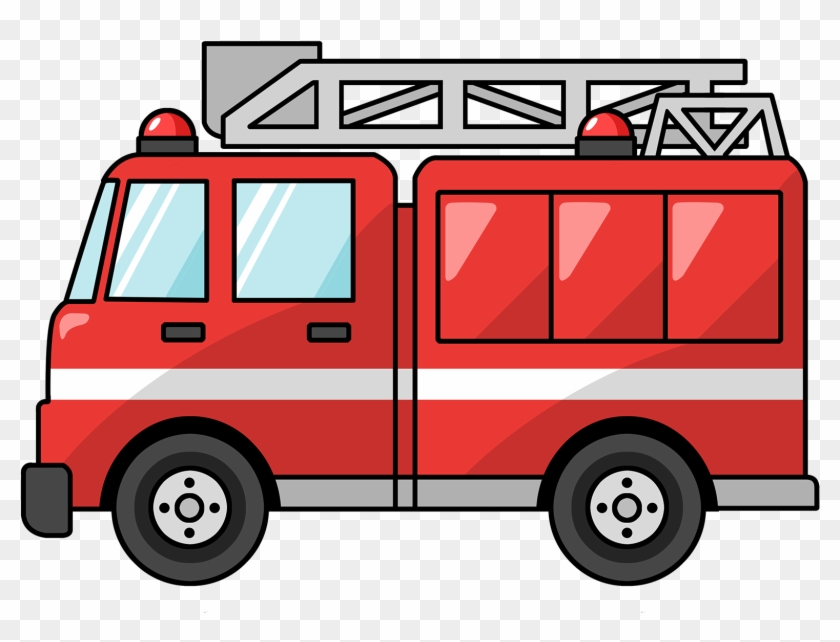 Free Cartoon Fire Truck Clip Art - Carro De Bombero Dibujo #990362