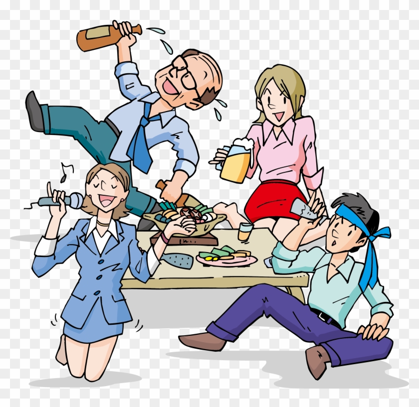Eating Alcoholic Drink Adobe Illustrator - Dinner Cartoon Png #990434