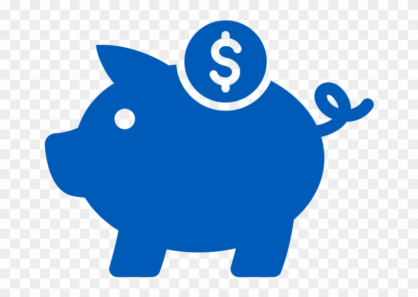 Piggy Bank Icon In Blue - Money Pig Icon Png #990700