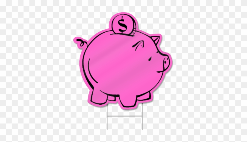 Piggy Bank Shaped Sign - Piggy Bank Clip Art #990708