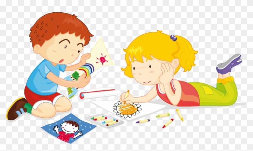 Дети - Дети - Kids Drawing Clipart #990727