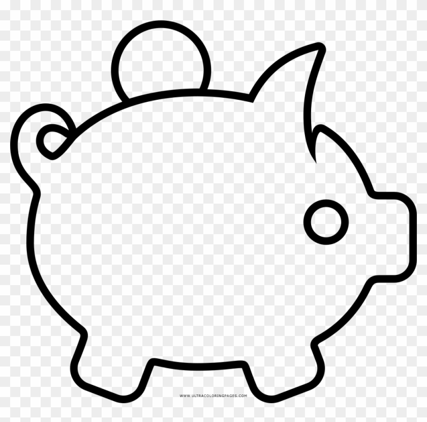 Piggy Bank Coloring Page - Drawing #990744