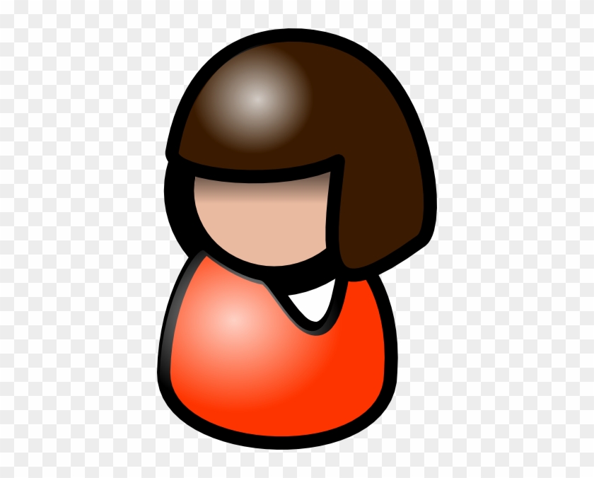 Girl With Orange Shirt Clip Art At Clker - Boy Symbol #990876