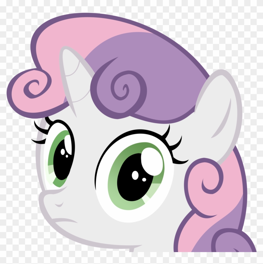 Sweetie Belle Stare By Speedingturtle-d4 - My Little Pony Sweetie Belle Head #990934