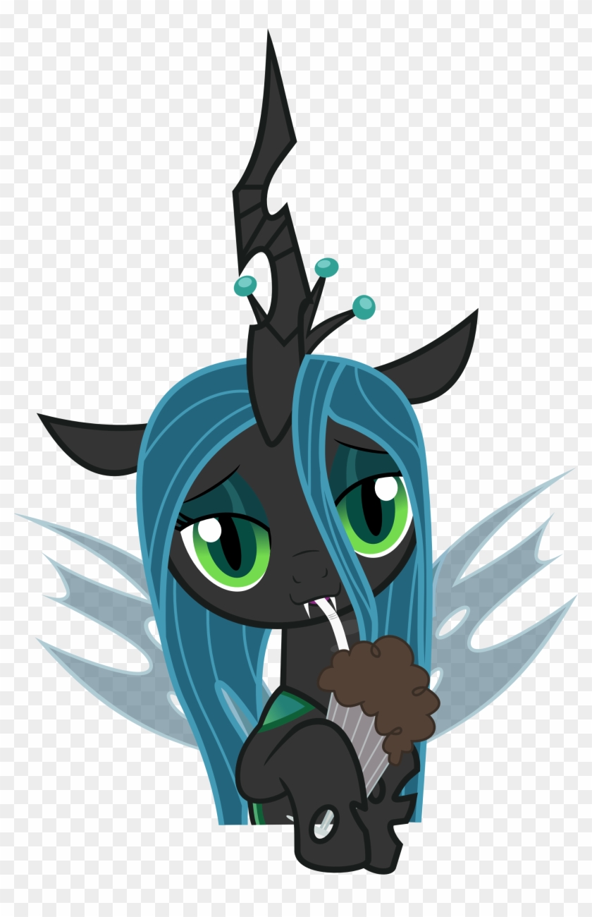 Isegrim87, Bedroom Eyes, Cute, Cutealis, Milkshake - Mlp Crying Princess Chrysalis #991010