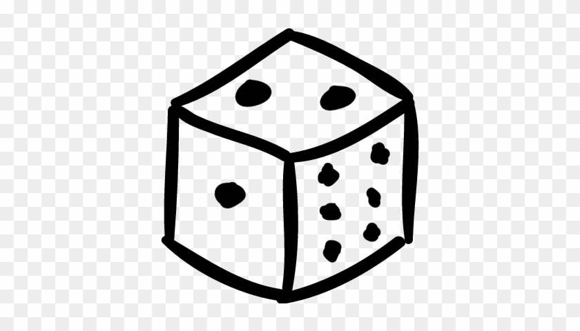 Dice Dotted Cube Toy Vector - Dice Drawing #991170