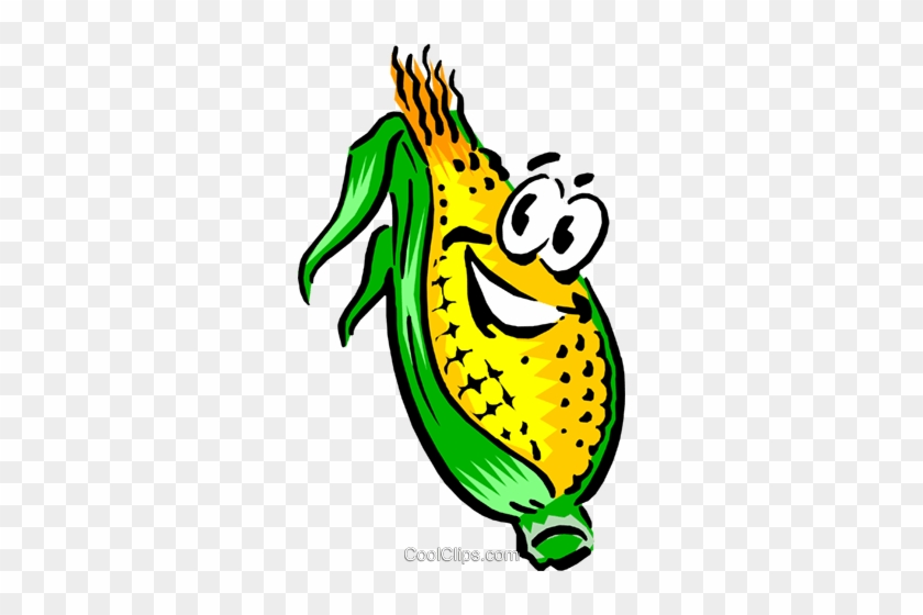 Cartoon Corn Royalty Free Vector Clip Art Illustration - Ear Of Corn Clipart #991209