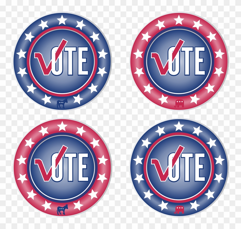 Vote Pictures 10, Buy Clip Art - Four Vote Buttons Round Ornament #991226