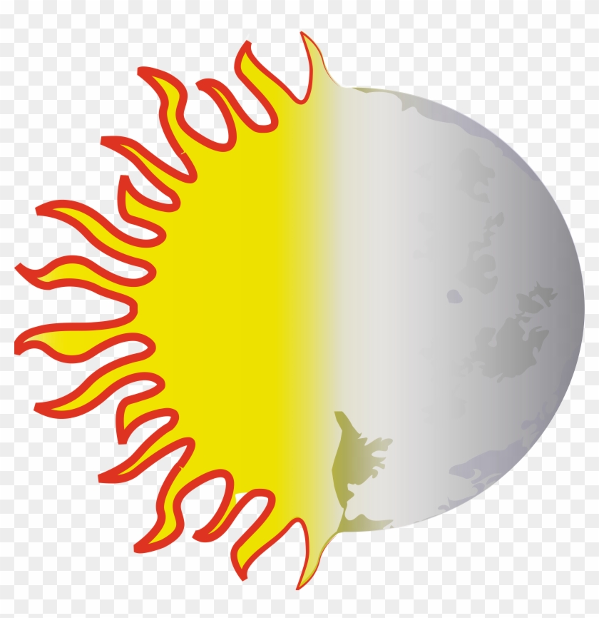 Slice Sun And Moon Clipart - Table Tennis Ball #991306