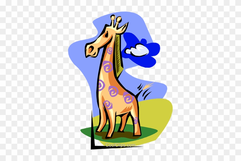 Snazzy Giraffe Royalty Free Vector Clip Art Illustration - Soft G #991333