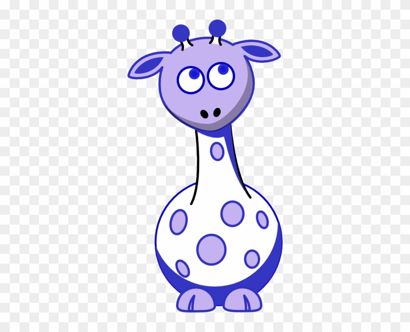 Clip Art From Clker - Cartoon Purple Giraffe #991336