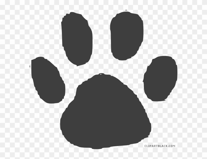 Wildcat Paw Print Animal Free Black White Clipart Images - Animal Footprint Clipart #991428