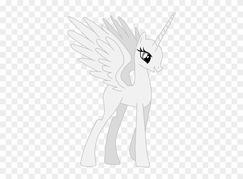 Mlp Princess Celestia Base 212500 - Winged Unicorn #991498