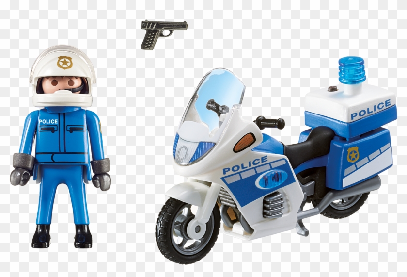 Police Bike With Led Light - Playmobil 6923 Police Bike With Led Light #991522