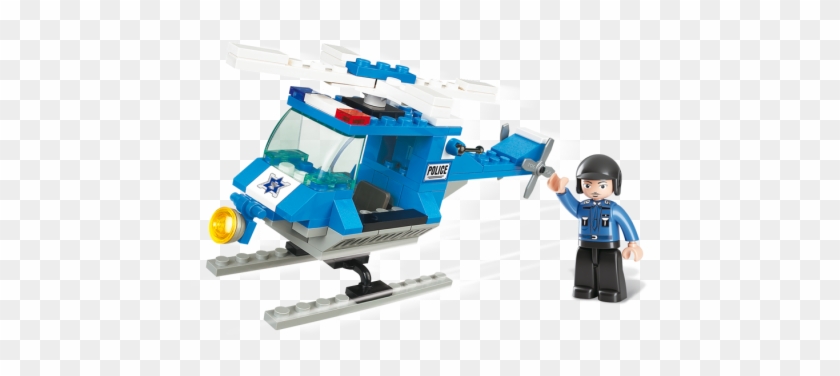 Sluban Police Helicopter M38-b0175 - Sluban Building Blocks Town Serie Police Helicopter #991592