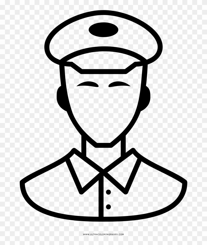 Police Officer Coloring Page - Policial Para Colorir - Free Transparent PNG  Clipart Images Download