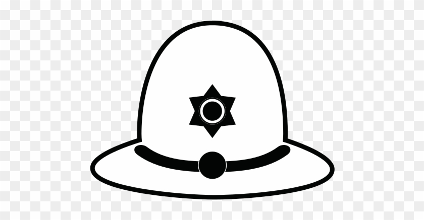 Police Officer Hat London - Police Hat Colouring Page #991688