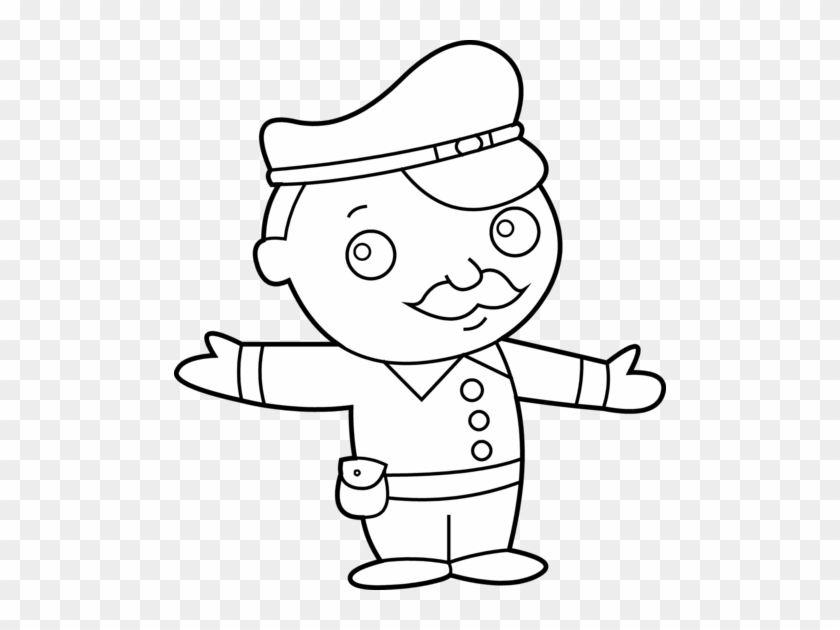 Little Policeman Coloring Page - Police Officer #991710