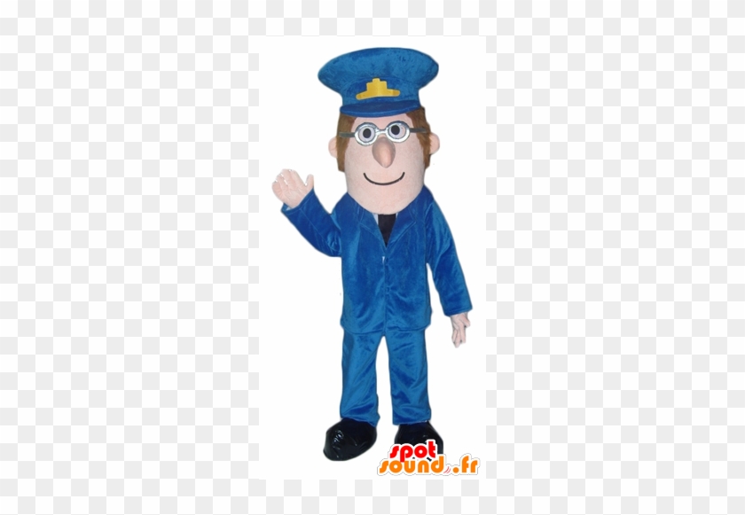 Zookeeper Mascot, A Man In Uniform, Police Officer - Postman Pat In Blue Dress Spotsound Mascot Canada Costume #991813