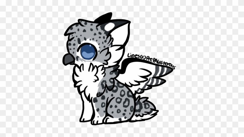 Drifa The Snow Owl/leopard Gryphon - & Adoot #991924