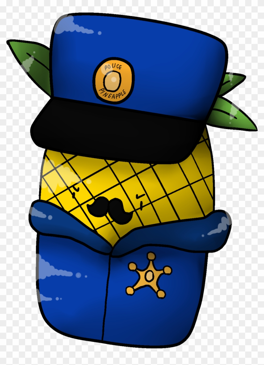 Babywitherboo Police Pineapple By Babywitherboo - Digital Art #992059