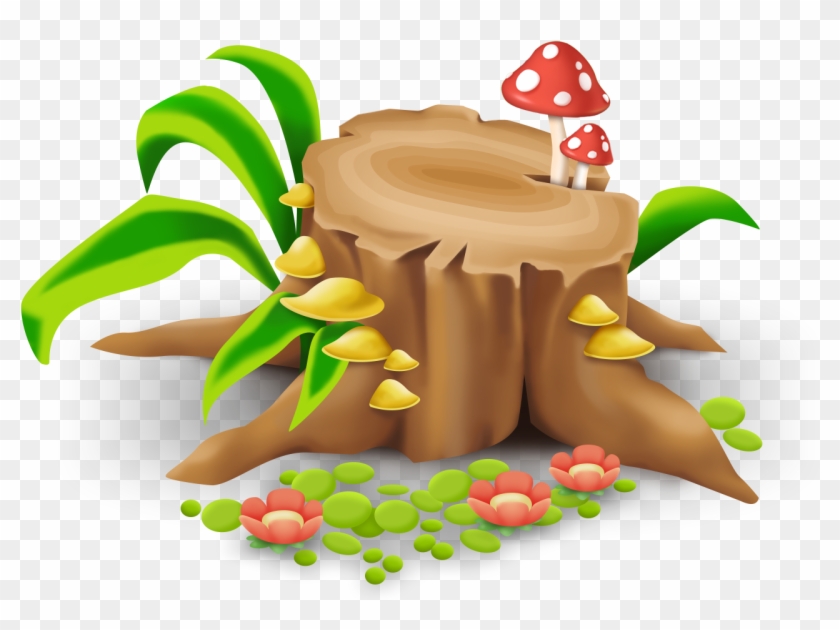 Mushroom Log - Mushroom On Log Clipart #992109