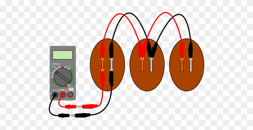 3 Potato Batteries In Parallel Veggie Power 3 In Parallel - Electric Current With A Fruit Or Vegetable Diagram #992172