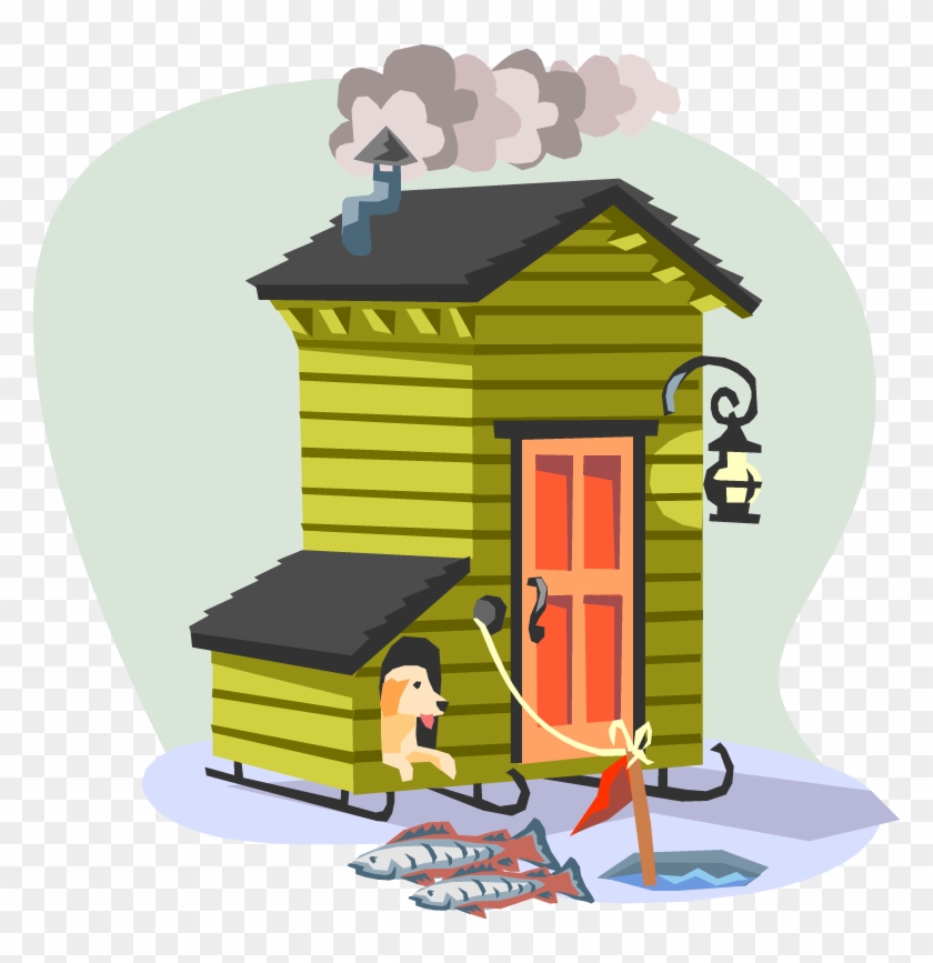 Shack Clipart Shack House - Ice Fishing House Clip Art #992480