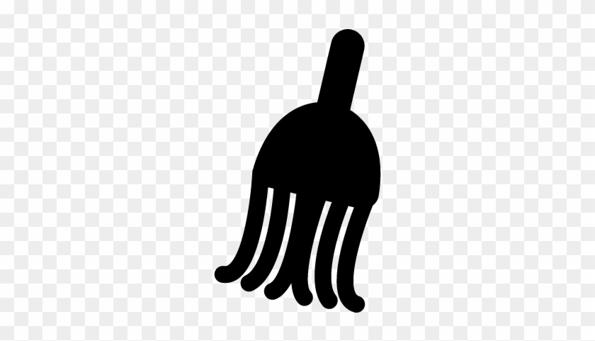 Broom Black Silhouette Vector - Herramientas De Limpieza Siluetas #992512