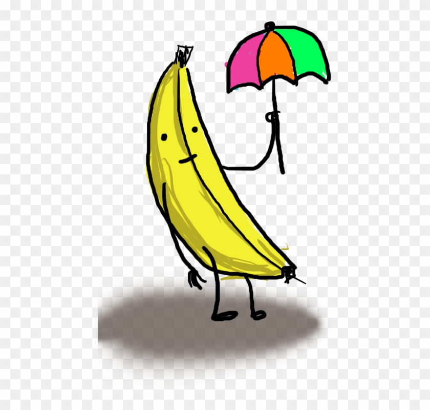 Banana Holding An Umbrella By Kurshthechosenone - Banana Holding An Umbrella #992564