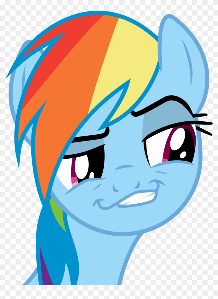 Waiting For The Rainbow Dash X Daring Do Fanfics To - Rainbow Dash Smirk Gif #992628