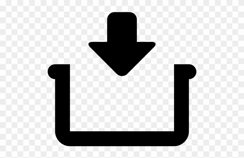 Arrow Pointing Down A Container Free Icon - Arrow Pointing Down In A Box #992669