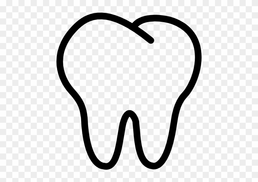 Related Tooth Outline Clip Art - Tooth Clip Art Black And White #992711