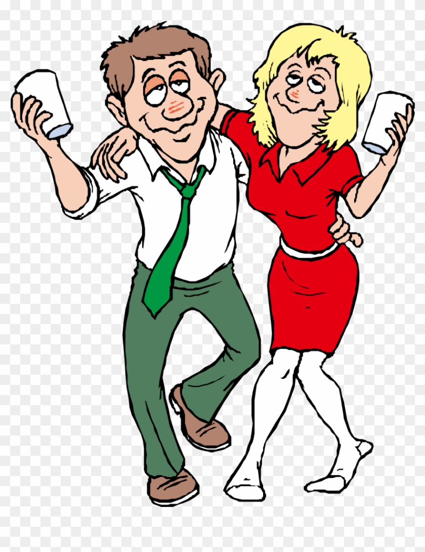 Alcohol Intoxication Free Content Clip Art - Drunk Couple Cartoon #992736