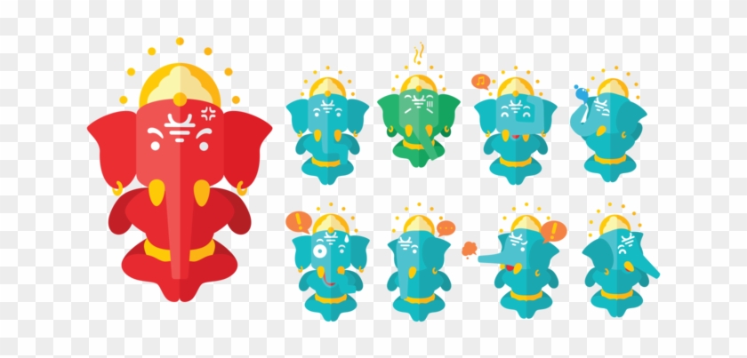 Ganesh Cartoon Vector - Vector Graphics #992735