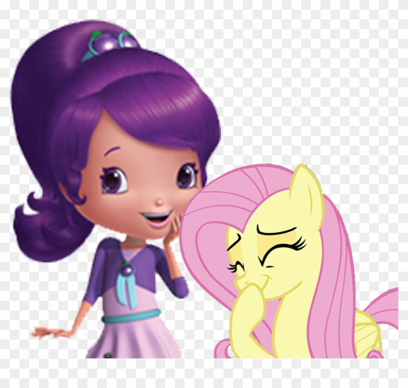 Plum Laughing With Fluttershy Render By Pardorobles1234 - Plum Pudding Strawberry Shortcake #992796